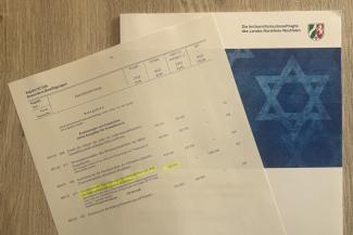 Auszug aus dem Haushaltsplan 2024 des Ministerpräsidenten, markiert ist der Haushaltstitel für die Zuwendungen der Antisemitismusbeauftragten.