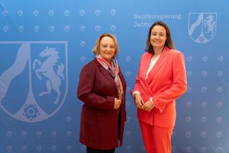 Sabine Leutheusser-Schnarrenberger und Regierungspräsidentin Bölling