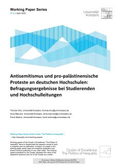 Titel der Studie "Antisemitismus und pro-palästinensische Proteste an deutschen Hochschulen: Befragungsergebnisse bei Studierenden und Hochschulleitungen"